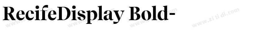 RecifeDisplay Bold字体转换